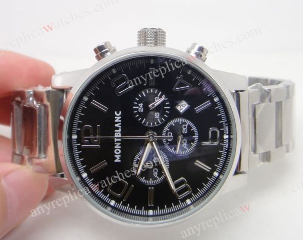 Montblanc Timewalker Chronograph SS Black Face Montblanc Timewalker Chronograph SS Black Face
