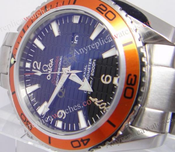 Replica Omega Watches Seamaster Planet Ocean 007 Watch with Orange Bezel Replica Omega Watches Seamaster Planet Ocean 007 Watch with Orange Bezel