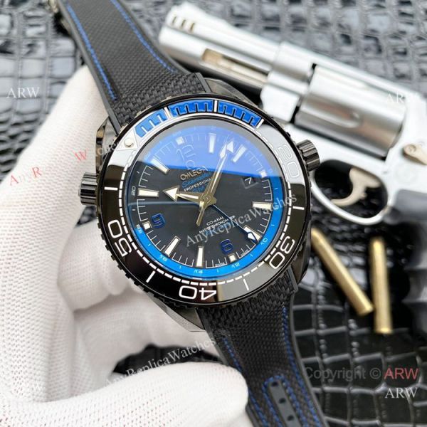 Faux Omega Seamaster Planet Ocean GMT Watches Blue Case Faux Omega Seamaster Planet Ocean GMT Watches Blue Case