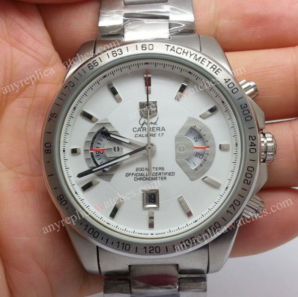 Tag Heuer Carrera Calibre 17 Rs Stainless Steel White Face Replica Watch Tag Heuer Carrera Calibre 17 Rs Stainless Steel White Face Replica Watch