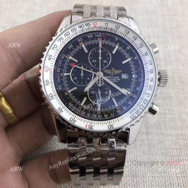 Breitling Navitimer World GMT Stainless Steel Black Dial 46mm Replica Breitling Navitimer World GMT Stainless Steel Black Dial 46mm Replica