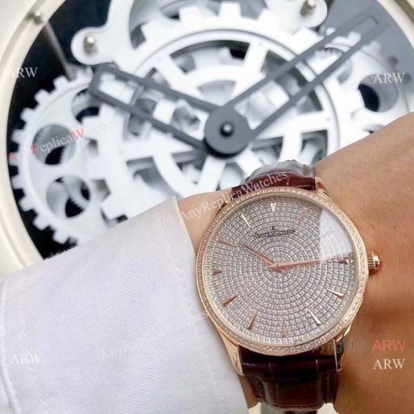 2019 Copy Jaeger-LeCoultre Master Ultra Thin Iced Out Full Diamonds Face 41 mm Watch 2019 Copy Jaeger-LeCoultre Master Ultra Thin Iced Out Full Diamonds Face 41 mm Watch