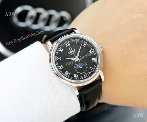 Best Copy Omega De Ville SS White Moonphase Dial 40MM Watch Best Copy Omega De Ville SS White Moonphase Dial 40MM Watch