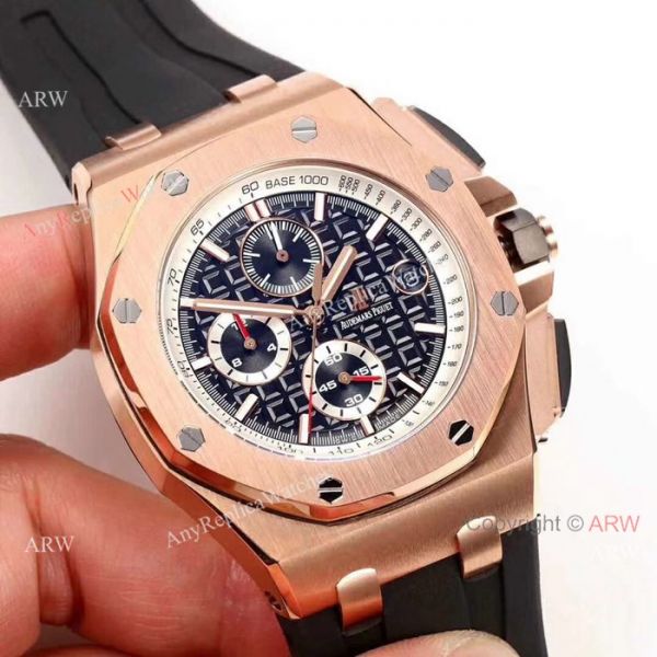 Audemars Piguet Royal Oak Offshore Replica Watch Black Case Rose Gold Bezel Audemars Piguet Royal Oak Offshore Replica Watch Black Case Rose Gold Bezel