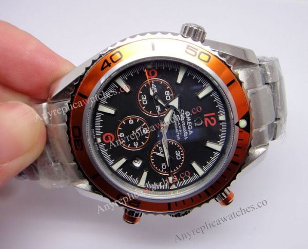 Omega Planet Ocean Automatic Omega Seamaster Orange Replica Watch / Orange Bezel Omega Planet Ocean Automatic Omega Seamaster Orange Replica Watch / Orange Bezel