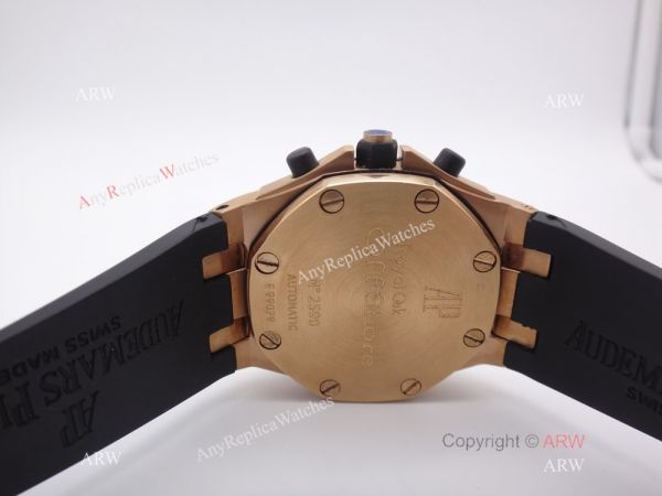 Audemars Piguet Replica Royal Oak Replica Watch Rose Gold &038; Black Rubber Straps Audemars Piguet Replica Royal Oak Replica Watch Rose Gold &038; Black Rubber Straps