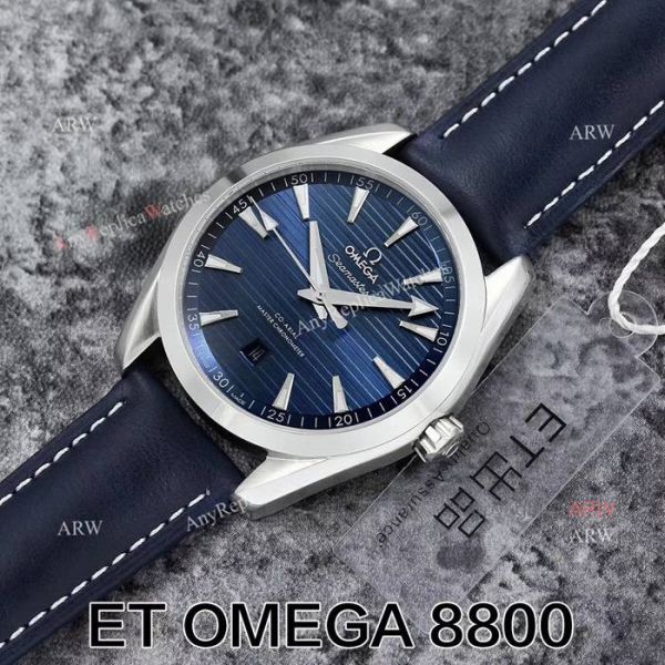 Replica Omega Seamaster Swiss ETA 8800 Movement Superluminova Leather Band Watch Replica Omega Seamaster Swiss ETA 8800 Movement Superluminova Leather Band Watch