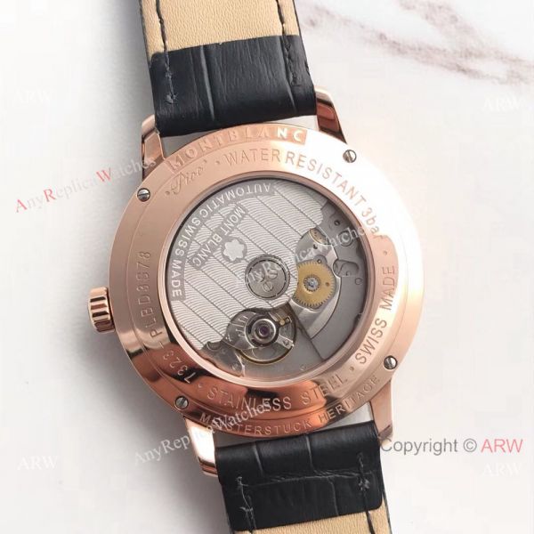 Mont Blanc Knock off Meisterstuck Watch Rose Gold White Face Mont Blanc Knock off Meisterstuck Watch Rose Gold White Face