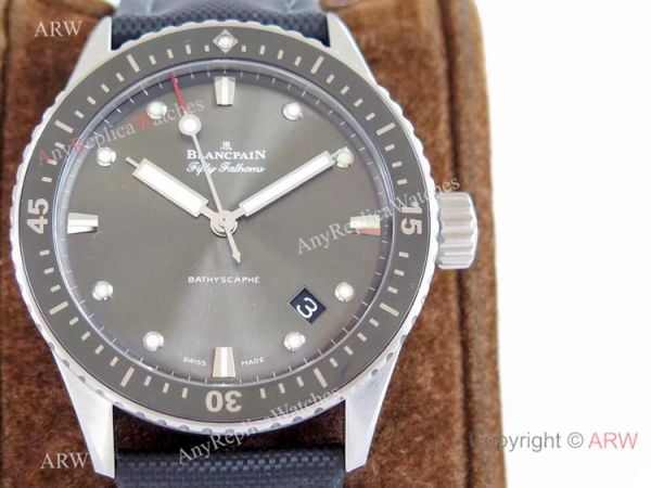 ZF Best 1:1 Copy Blancpain Fifty Fathoms Bathyscaphe 1315 Gray Dial Watch ZF Best 1:1 Copy Blancpain Fifty Fathoms Bathyscaphe 1315 Gray Dial Watch