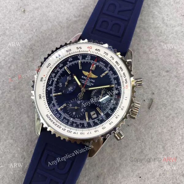Copy Breitling Navitimer Rubber Strap Blue Chronograph Dial Watch Copy Breitling Navitimer Rubber Strap Blue Chronograph Dial Watch