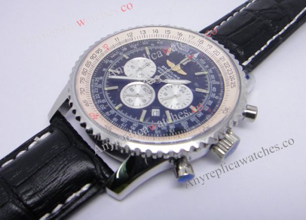 Breitling Navitimer 01 Black Chronograph Black Leather Replica Watch Breitling Navitimer 01 Black Chronograph Black Leather Replica Watch