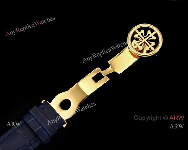 Swiss Patek Philippe Complications 4968R Watch Blue Mother of Pearl Gold Case Swiss Patek Philippe Complications 4968R Watch Blue Mother of Pearl Gold Case