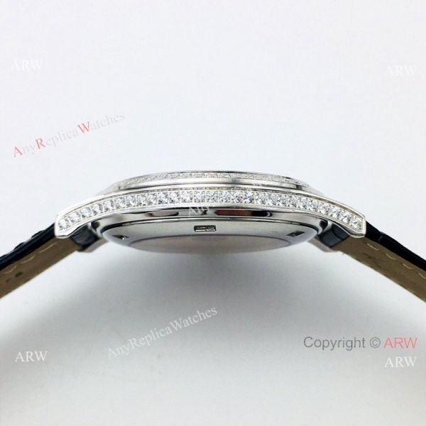 Super Clone Patek Philippe Calatrava PFF V2 Cal 9015 Watch Diamond Bezel Rhodium Dial Super Clone Patek Philippe Calatrava PFF V2 Cal 9015 Watch Diamond Bezel Rhodium Dial