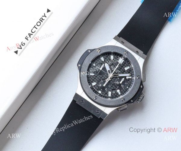 Swiss Copy Hublot Big Bang SS Black Dial Watches HBB V6 Factory Swiss Copy Hublot Big Bang SS Black Dial Watches HBB V6 Factory