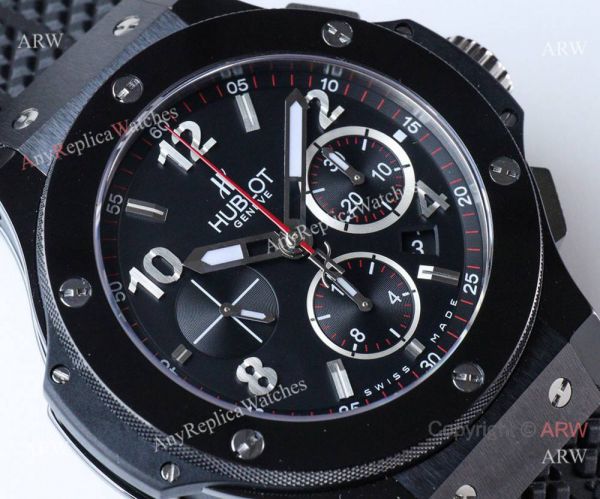 Swiss Grade Replica Hublot Big Bang V6 Chronograph Watch Black Case Swiss Grade Replica Hublot Big Bang V6 Chronograph Watch Black Case