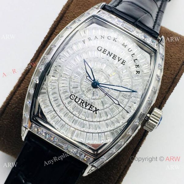 Swiss Replica Franck Muller Curvex diamond Watch Stainless Steel 43mm Swiss Replica Franck Muller Curvex diamond Watch Stainless Steel 43mm