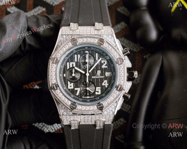 Knockoff Audemars Piguet Royal Oak Offshore Watch Iced Out White Face Knockoff Audemars Piguet Royal Oak Offshore Watch Iced Out White Face