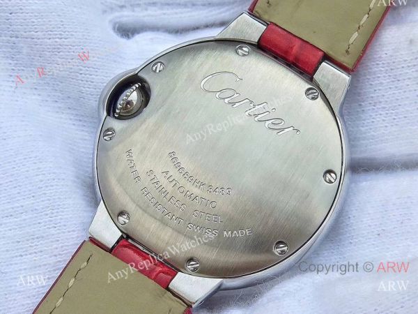 Swiss Ballon Bleu Cartier Watch Copy SS Red Dial Automatic 33mm Swiss Ballon Bleu Cartier Watch Copy SS Red Dial Automatic 33mm