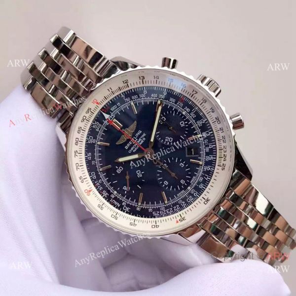 JF Best Replica Breitling Navitimer 01 43mm Watch Stainless Steel Black Face JF Best Replica Breitling Navitimer 01 43mm Watch Stainless Steel Black Face