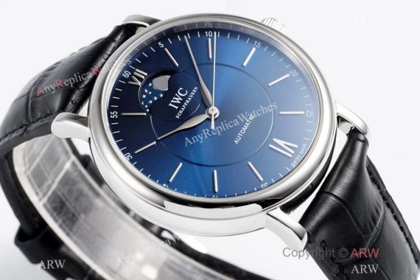 Swiss Replica IWC Portofino Blue Dial Moonphase Watch IWS Factory Swiss Replica IWC Portofino Blue Dial Moonphase Watch IWS Factory