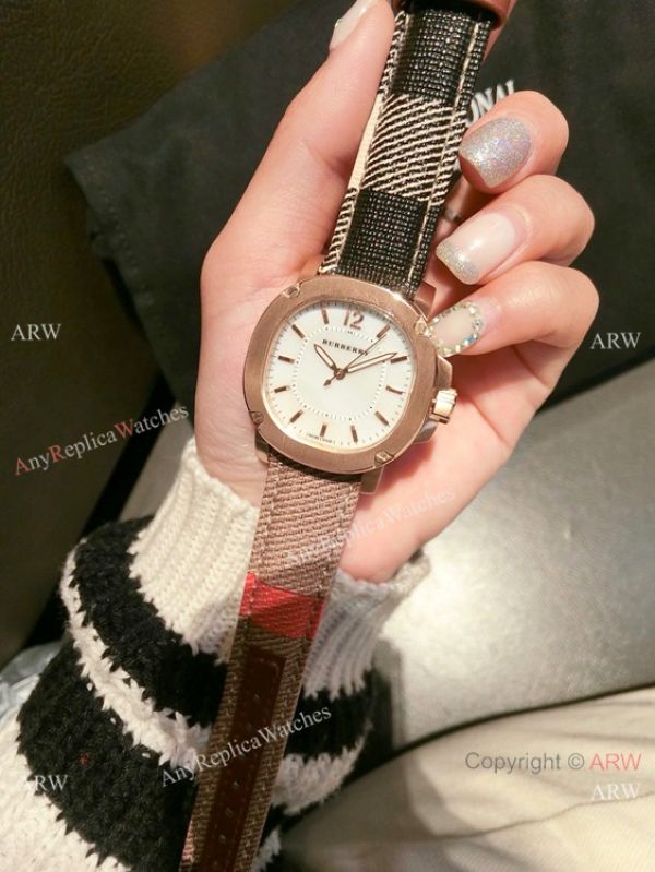 New Style Copy Burberry Lady watch Rose Gold Gray Face New Style Copy Burberry Lady watch Rose Gold Gray Face