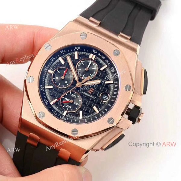 Japan Grade Audemars Piguet Royal Oak Offshore Replica Wristwatch Rose Gold Black Rubber Japan Grade Audemars Piguet Royal Oak Offshore Replica Wristwatch Rose Gold Black Rubber