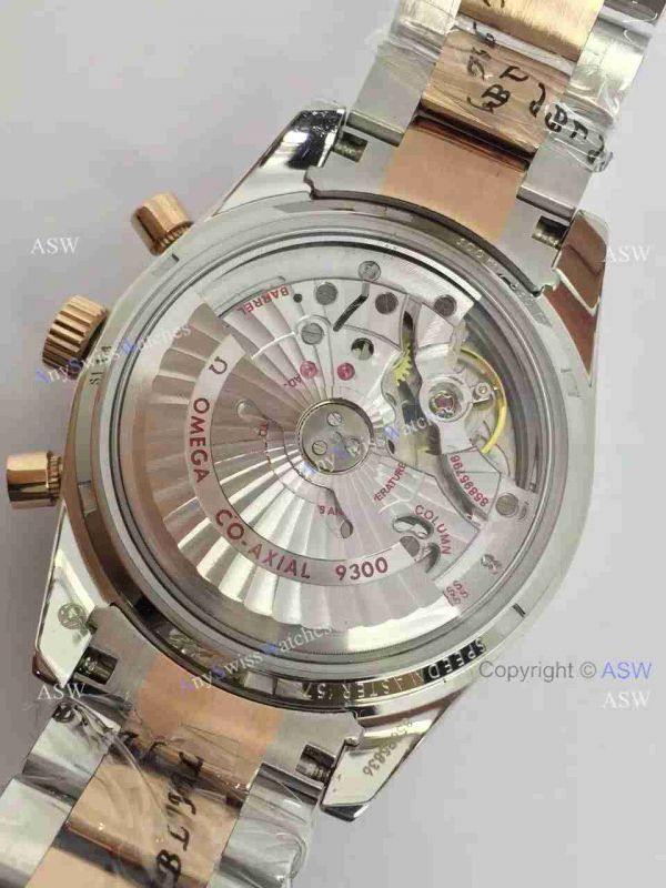 Swiss Replica Omega Speedmaster Watch 2-Tone Rose Gold Black Dial Swiss Replica Omega Speedmaster Watch 2-Tone Rose Gold Black Dial