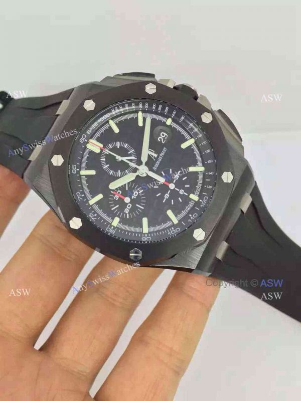 Fake Audemars Piguet Watch Swiss 3126 Black The carbon fiber Black Rubber Fake Audemars Piguet Watch Swiss 3126 Black The carbon fiber Black Rubber