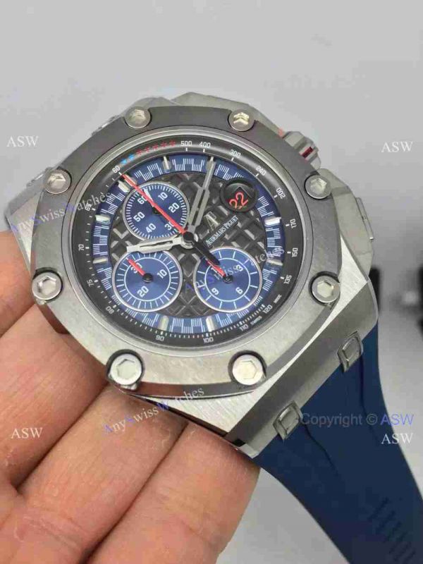 Swiss 3126 Audemars Piguet Michael Schumacher Blue Face Chronograph watch Swiss 3126 Audemars Piguet Michael Schumacher Blue Face Chronograph watch