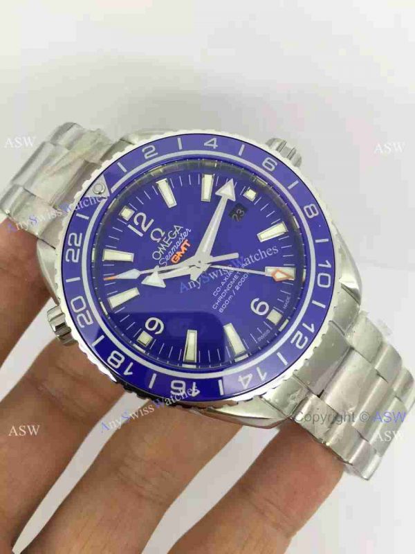 Replica Swiss OMEGA Seamaster Planet Ocean 600M Co-Axial GMT Watch Blue Dial Replica Swiss OMEGA Seamaster Planet Ocean 600M Co-Axial GMT Watch Blue Dial
