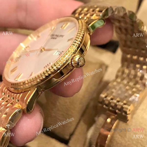 Best Replica Patek Philippe calatrava Men Watch All Gold White Dial Best Replica Patek Philippe calatrava Men Watch All Gold White Dial