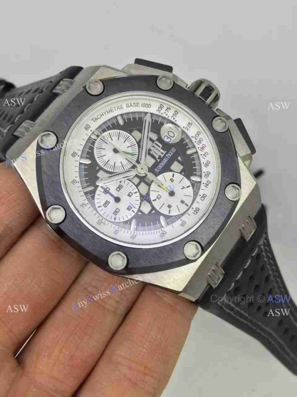 Replica Swiss Audemars Piguet Royal Oak Ruben Barrichello Watch Black Leather Replica Swiss Audemars Piguet Royal Oak Ruben Barrichello Watch Black Leather
