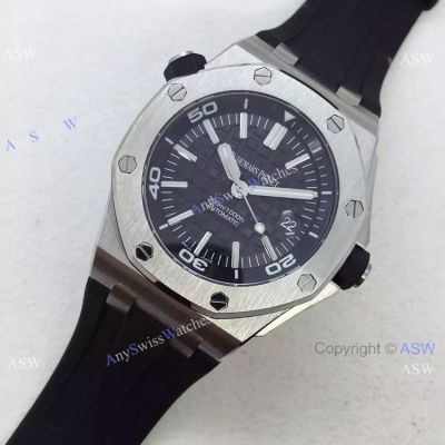 Swiss AAA Replica Audemars Piguet Royal Oak Diver 15710 Black Rubber Strap Swiss AAA Replica Audemars Piguet Royal Oak Diver 15710 Black Rubber Strap