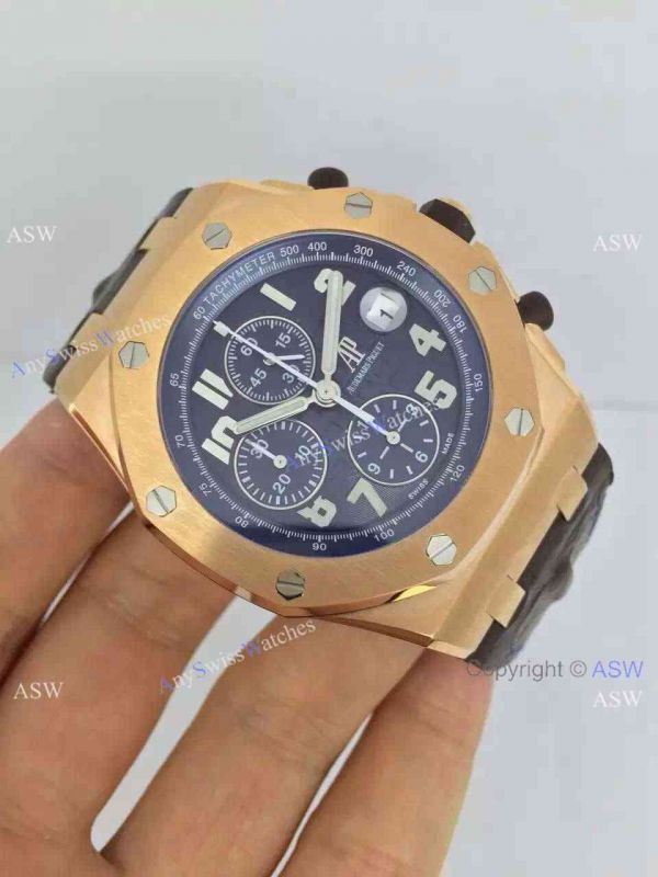 Replica Swiss Audemars Piguet Watch Rose Gold Case Black Leather Watch Strap Replica Swiss Audemars Piguet Watch Rose Gold Case Black Leather Watch Strap