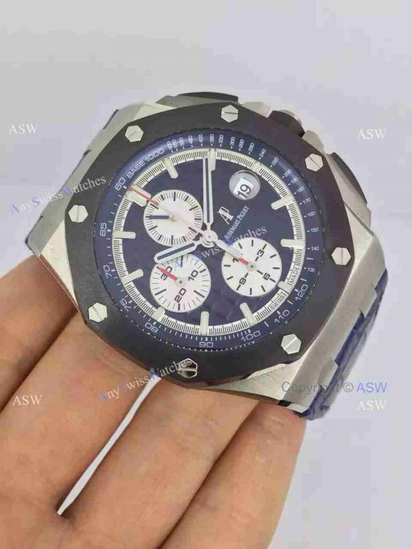 Swiss Copy Audemars Piguet Watch Blue Dial Blue Leather Swiss Copy Audemars Piguet Watch Blue Dial Blue Leather