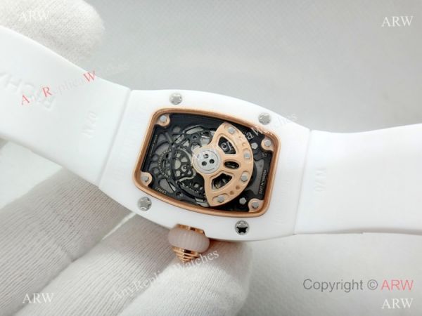 Replica Swiss Richard Mille Watch RM07-1 White Ceramic Case Rubber Band Replica Swiss Richard Mille Watch RM07-1 White Ceramic Case Rubber Band