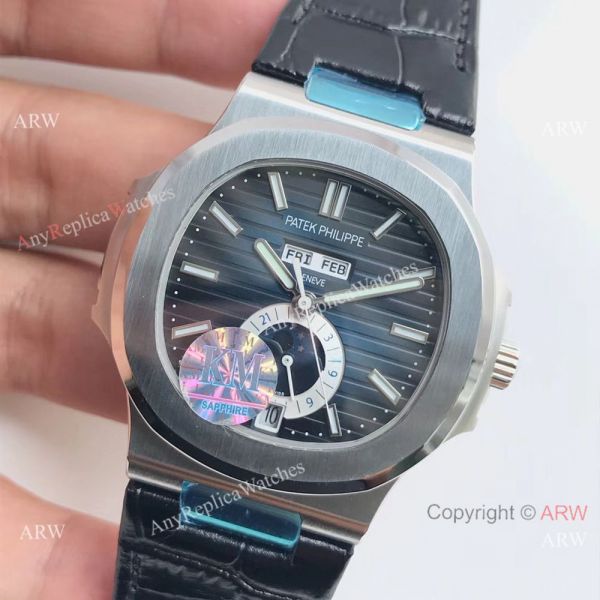 Swiss Patek Philippe Nautilus Day Date Blue Dial Watch Replica Swiss Patek Philippe Nautilus Day Date Blue Dial Watch Replica
