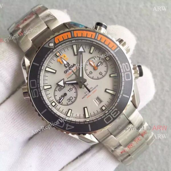 (OM)Swiss Copy Omega Seamaster 600m Planet Ocean Master Gray Chronograph Watch (OM)Swiss Copy Omega Seamaster 600m Planet Ocean Master Gray Chronograph Watch