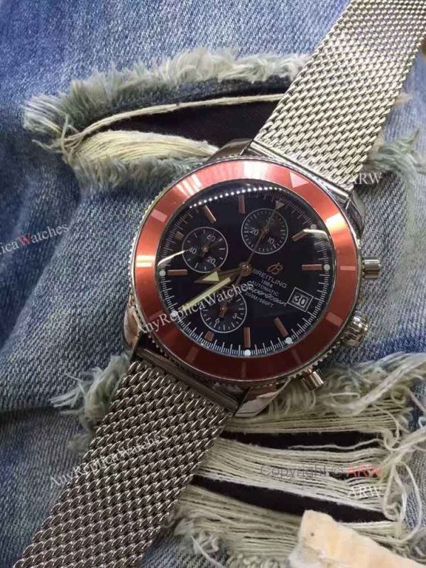 Copy Breitling Aeromarine Superocean Heritage Chronograph Watch SS Red Bezel Copy Breitling Aeromarine Superocean Heritage Chronograph Watch SS Red Bezel
