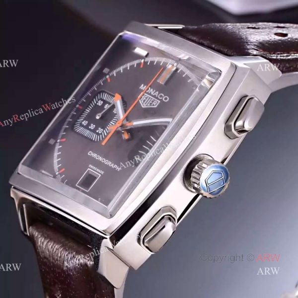 Tag Heuer Monaco Quartz Calibre 12 Watch SS Brown Dial 44mm Tag Heuer Monaco Quartz Calibre 12 Watch SS Brown Dial 44mm