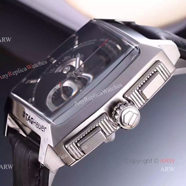 Tag Heuer Monaco Quartz Calibre 12 Copy Watch White Chronograph Brown Leather Strap Tag Heuer Monaco Quartz Calibre 12 Copy Watch White Chronograph Brown Leather Strap