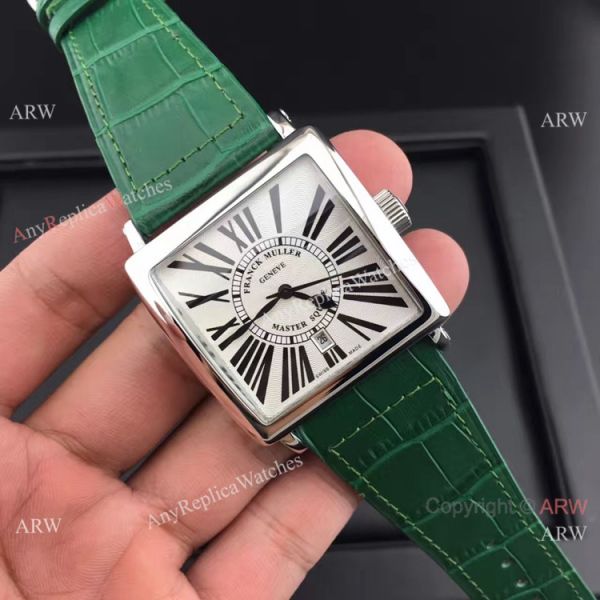 Franck Muller Master Square SS Green Leather Copy Watch Franck Muller Master Square SS Green Leather Copy Watch