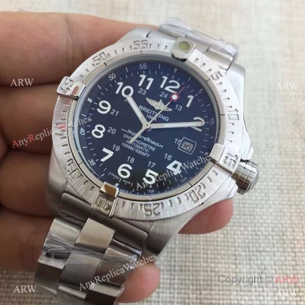 Copy Breitling Superocean Stainless Steel Arabic Markers Watch Copy Breitling Superocean Stainless Steel Arabic Markers Watch