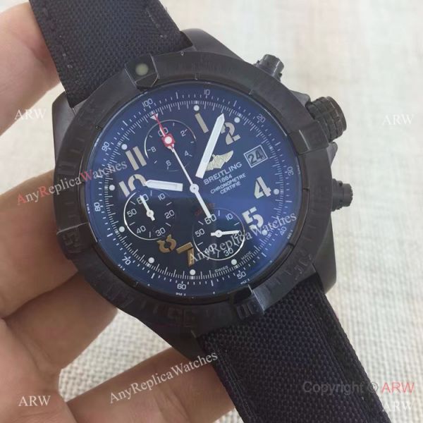 Fake Breitling Super Avenger II Black Leather Strap Chronograph Watch Fake Breitling Super Avenger II Black Leather Strap Chronograph Watch