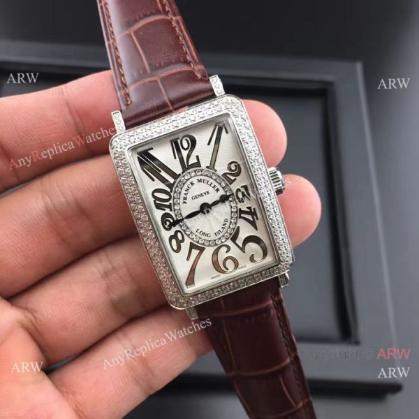 Replica Franck Muller Long Island SS Black Leather Diamond Ladies Watch Replica Franck Muller Long Island SS Black Leather Diamond Ladies Watch