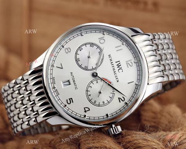 Replica IWC Portuguese 7 Days Stainless Steel White Face Mens Watch Replica IWC Portuguese 7 Days Stainless Steel White Face Mens Watch