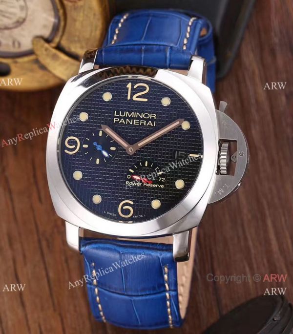 Copy Panerai Power Reserve Luminor Watch SS Leather Band 44mm Copy Panerai Power Reserve Luminor Watch SS Leather Band 44mm