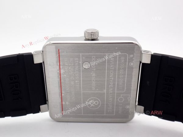 Replica Bell Ross Automatic Watch Black Rubber Strap Blue Markers Replica Bell Ross Automatic Watch Black Rubber Strap Blue Markers