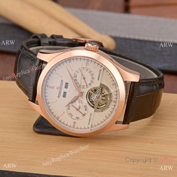 Fake Jaeger-LeCoultre Perpetual Calendar 42mm Watch SS Black Dial Fake Jaeger-LeCoultre Perpetual Calendar 42mm Watch SS Black Dial