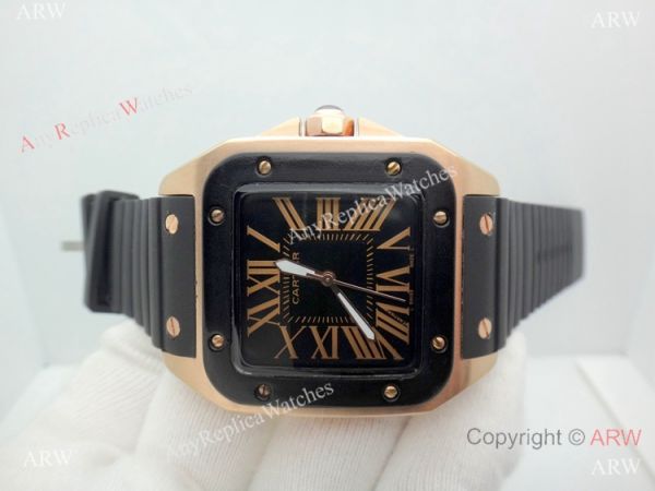 Replica Cartier Santos 100th Quartz Watch Rose Gold 51mm Replica Cartier Santos 100th Quartz Watch Rose Gold 51mm